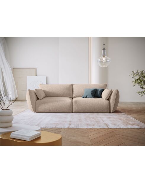 Canapé Clau 3 places beige - 208x100x85 cm