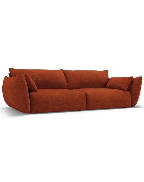 Canapé Clau 3 places terracotta - 208x100x85 cm