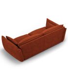 Canapé Clau 3 places terracotta - 208x100x85 cm