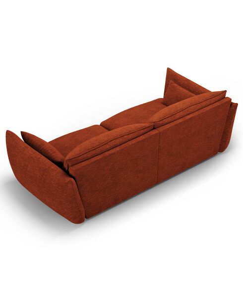 Canapé Clau 3 places terracotta - 208x100x85 cm