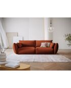 Canapé Clau 3 places terracotta - 208x100x85 cm
