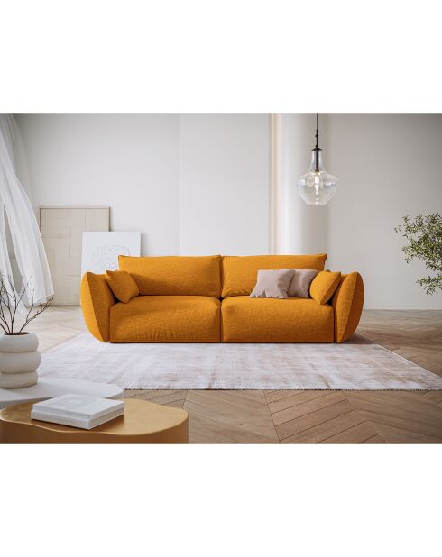 Canapé Clau 3 places jaune - 208x100x85 cm