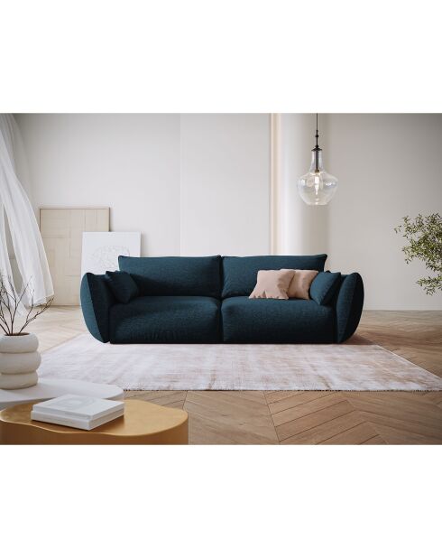 Canapé Clau 3 places bleu roi - 208x100x85 cm