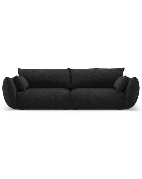 Canapé Clau 3 places noir - 208x100x85 cm
