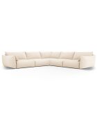 Canapé d'angle Symétrique Clau 7 places beige clair - 286x286x85 cm