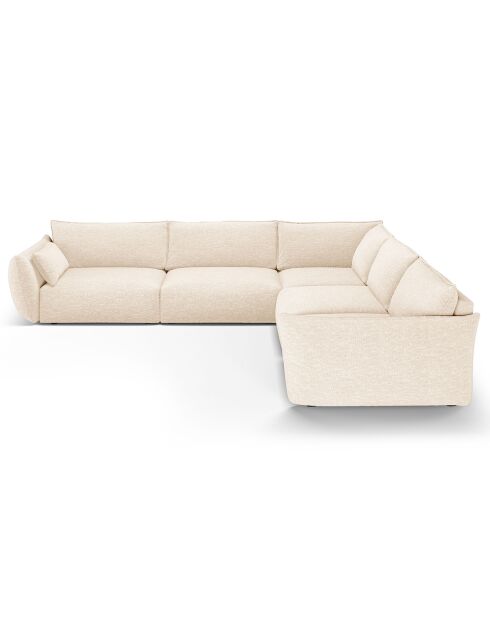 Canapé d'angle Symétrique Clau 7 places beige clair - 286x286x85 cm