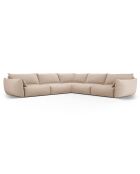 Canapé d'angle Symétrique Clau 7 places beige - 286x286x85 cm