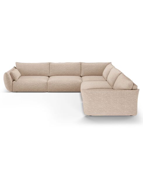 Canapé d'angle Symétrique Clau 7 places beige - 286x286x85 cm