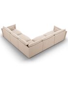 Canapé d'angle Symétrique Clau 7 places beige - 286x286x85 cm