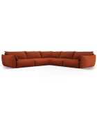 Canapé d'angle Symétrique Clau 7 places terracotta - 286x286x85 cm