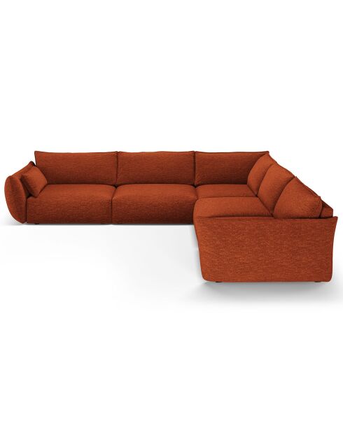Canapé d'angle Symétrique Clau 7 places terracotta - 286x286x85 cm