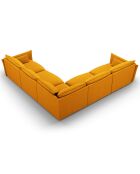 Canapé d'angle Symétrique Clau 7 places jaune - 286x286x85 cm