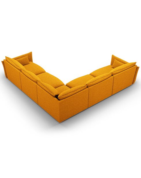 Canapé d'angle Symétrique Clau 7 places jaune - 286x286x85 cm