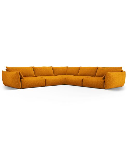 Canapé d'angle Symétrique Clau 7 places jaune - 286x286x85 cm