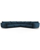 Canapé d'angle Symétrique Clau 7 places bleu roi - 286x286x85 cm