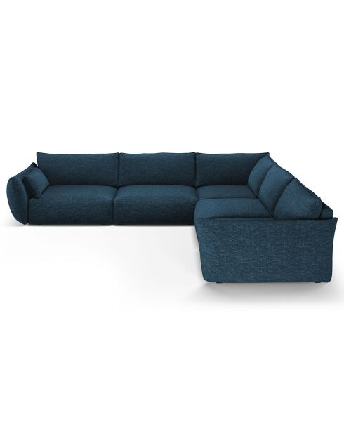 Canapé d'angle Symétrique Clau 7 places bleu roi - 286x286x85 cm