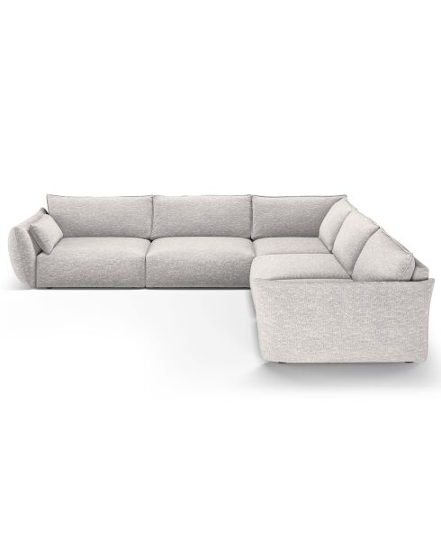 Canapé d'angle Symétrique Clau 7 places gris clair - 286x286x85 cm
