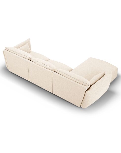 Canapé d'angle Gauche Clau 4 places beige clair - 300x166x85 cm