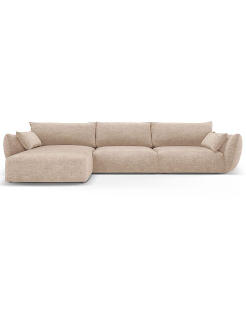 Canapé d'angle Gauche Clau 4 places beige - 300x166x85 cm
