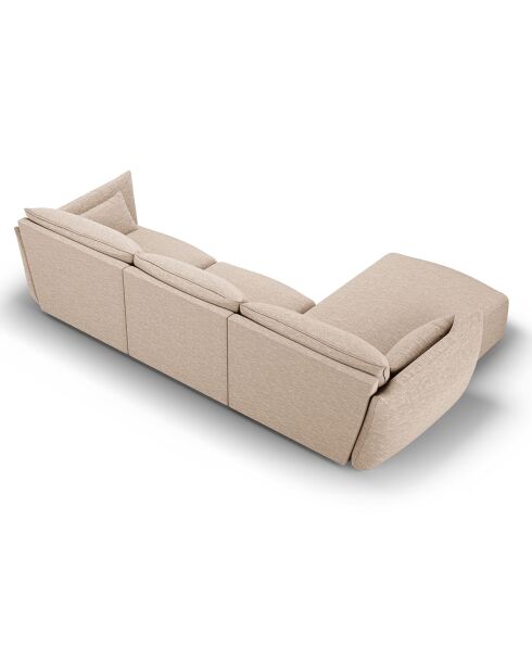Canapé d'angle Gauche Clau 4 places beige - 300x166x85 cm