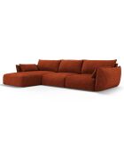 Canapé d'angle Gauche Clau 4 places terracotta - 300x166x85 cm