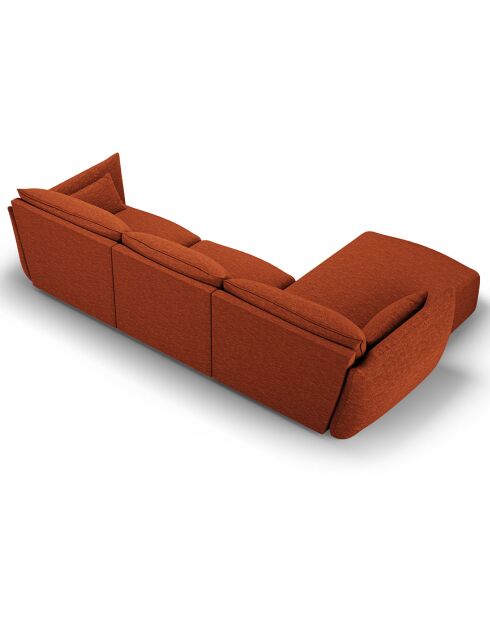 Canapé d'angle Gauche Clau 4 places terracotta - 300x166x85 cm