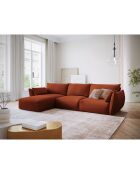 Canapé d'angle Gauche Clau 4 places terracotta - 300x166x85 cm