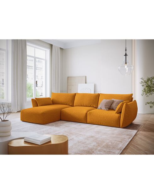 Canapé d'angle Gauche Clau 4 places jaune - 300x166x85 cm