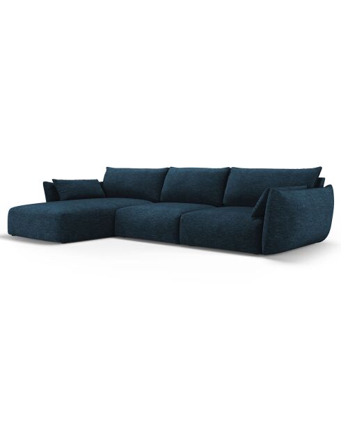 Canapé d'angle Gauche Clau 4 places bleu roi - 300x166x85 cm