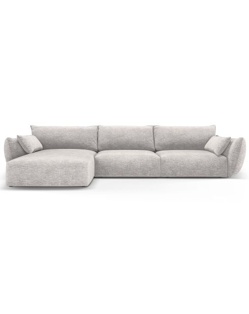 Canapé d'angle Gauche Clau 4 places gris clair - 300x166x85 cm