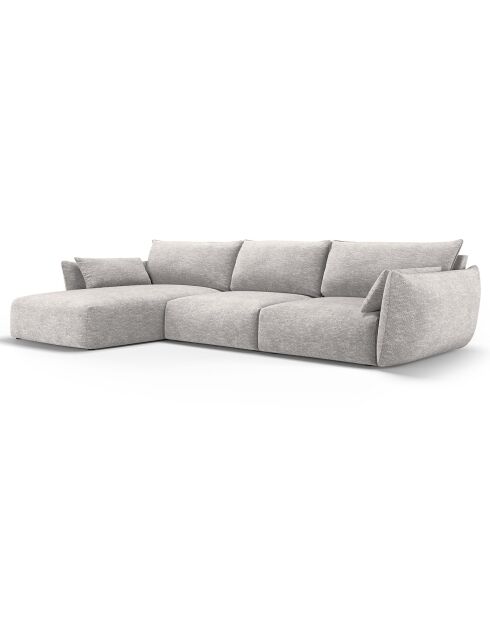 Canapé d'angle Gauche Clau 4 places gris clair - 300x166x85 cm