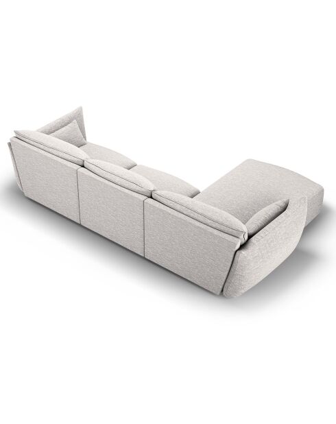 Canapé d'angle Gauche Clau 4 places gris clair - 300x166x85 cm