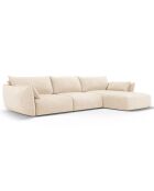 Canapé d'angle Droit Clau 4 places beige clair - 300x166x85 cm