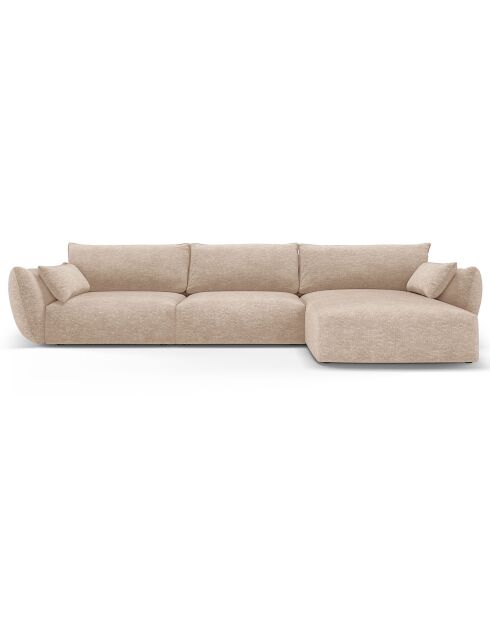 Canapé d'angle Droit Clau 4 places beige - 300x166x85 cm