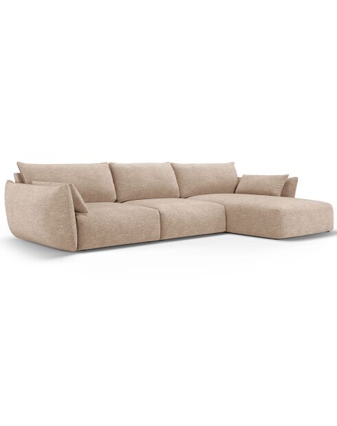 Canapé d'angle Droit Clau 4 places beige - 300x166x85 cm