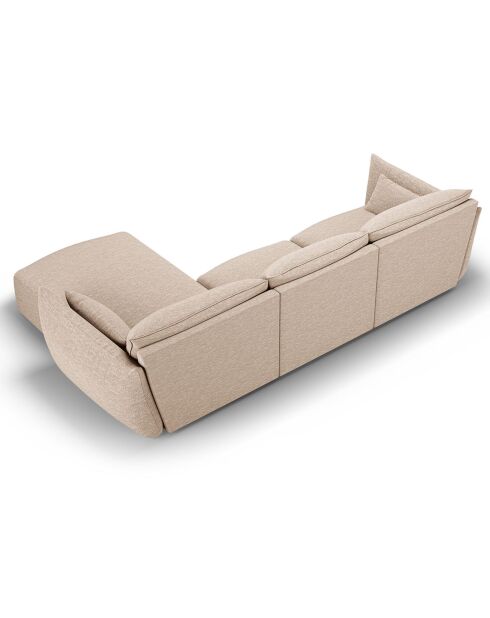 Canapé d'angle Droit Clau 4 places beige - 300x166x85 cm