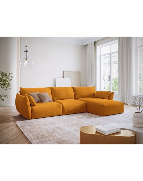 Canapé d'angle Droit Clau 4 places jaune - 300x166x85 cm