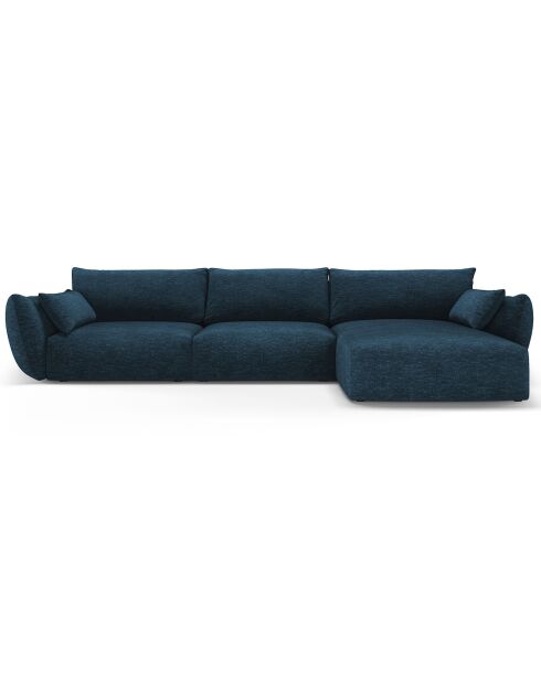 Canapé d'angle Droit Clau 4 places bleu roi - 300x166x85 cm