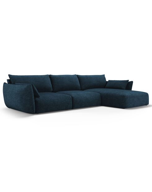 Canapé d'angle Droit Clau 4 places bleu roi - 300x166x85 cm