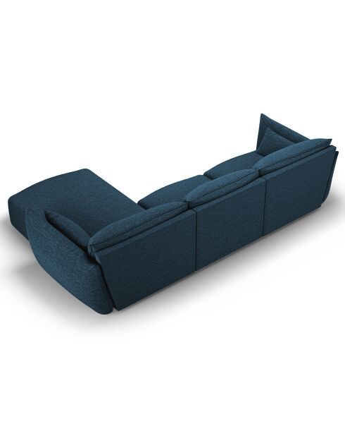 Canapé d'angle Droit Clau 4 places bleu roi - 300x166x85 cm