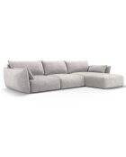 Canapé d'angle Droit Clau 4 places gris clair - 300x166x85 cm