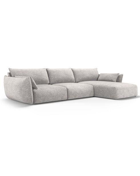 Canapé d'angle Droit Clau 4 places gris clair - 300x166x85 cm