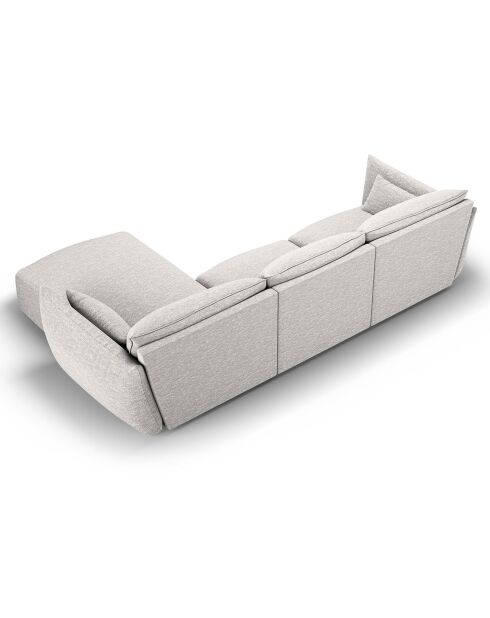 Canapé d'angle Droit Clau 4 places gris clair - 300x166x85 cm