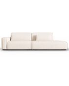 Canapé modulable Gauche Lina 3 places beige clair - 274x117x78 cm