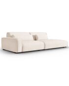 Canapé modulable Gauche Lina 3 places beige clair - 274x117x78 cm