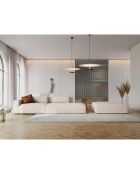 Canapé modulable Gauche Lina 3 places beige clair - 274x117x78 cm