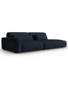 Canapé modulable Gauche Lina 3 places bleu foncé - 274x117x78 cm