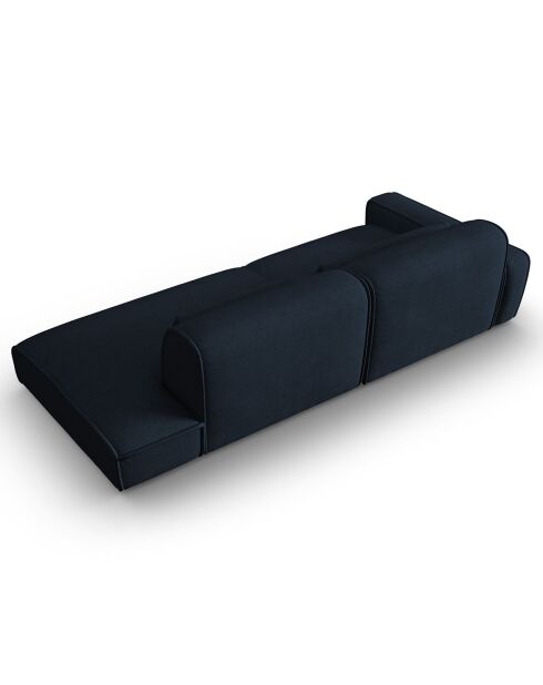 Canapé modulable Gauche Lina 3 places bleu foncé - 274x117x78 cm