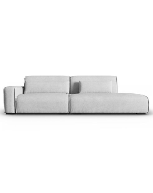 Canapé modulable Gauche Lina 3 places gris - 274x117x78 cm
