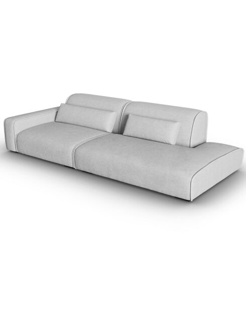 Canapé modulable Gauche Lina 3 places gris - 274x117x78 cm